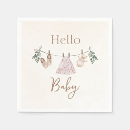 Boho roze Meisje Babykleding Servet
