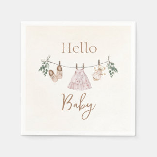 Boho roze Meisje Babykleding Servet