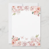 Boho Roze Meisje Bloemige Presentatie Van 3 Jaar Kaart (Achterkant)