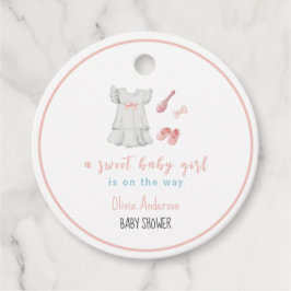 Boho roze meisje outfit Baby shower Bedankjes Labels