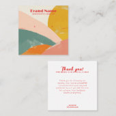 Boho roze minimalistische kunst sieraden display vierkante visitekaartje (Voorkant / Achterkant)