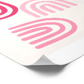 Boho Roze Minimalistische muurkunst poster (Hoek)