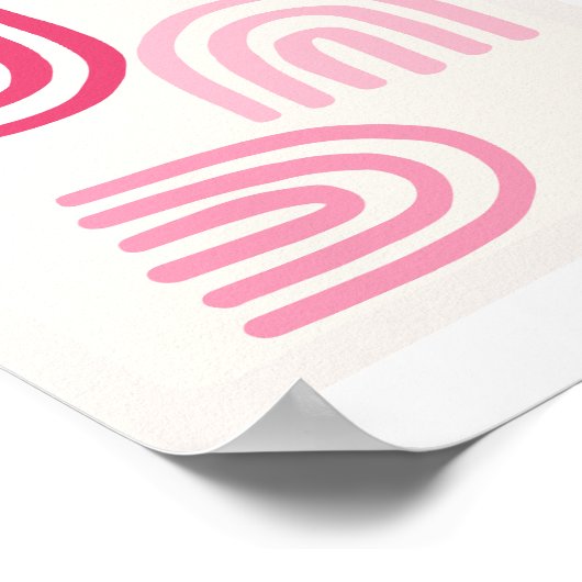 Boho Roze Minimalistische muurkunst poster (Hoek)