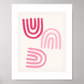 Boho Roze Minimalistische muurkunst poster (Voorkant)