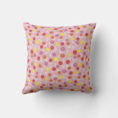 Boho Roze Modern Bloemmotief Kussen (Achterkant)