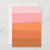 Boho Roze Oranje Terracotta Helder Weelderig Huwel Kaart (Achterkant)