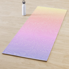 Boho Roze Paarse Regenboog Botanische Yoga Mat