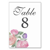 Boho Roze & Paarse Waterverf Bloemige Bruiloft Kaart (Achterkant)