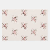 Boho roze pampas gras gedroogde bloemen inpakpapier vel (Voorkant 3)