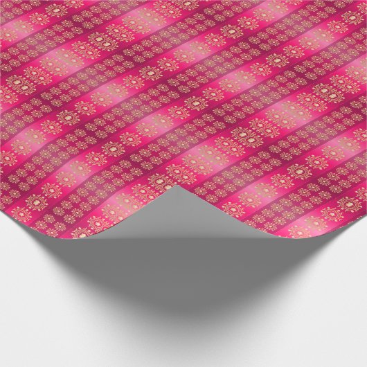  Boho roze patroon Cadeaupapier (Hoek)