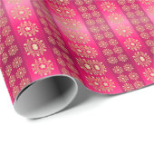 Boho roze patroon Cadeaupapier (Rol Hoek)