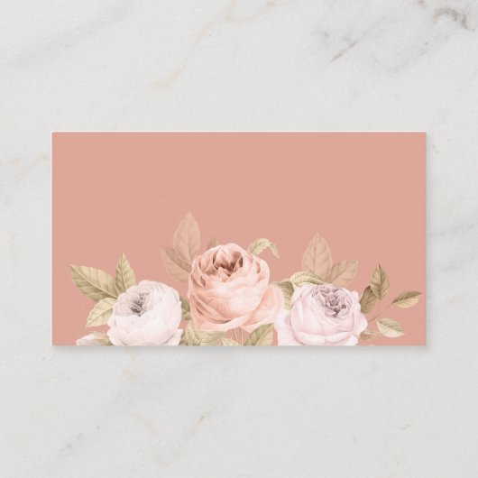 Boho Roze Pioenen Bruiloft Registry Kaart (Achterkant)