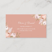 Boho Roze Pioenen Bruiloft Registry Kaart (Voorkant)