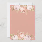 Boho Roze Pioenrozen Bewaar de Datum Kaart (Achterkant)