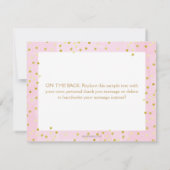 Boho roze pompoen Baby shower dank u kaart (Achterkant)