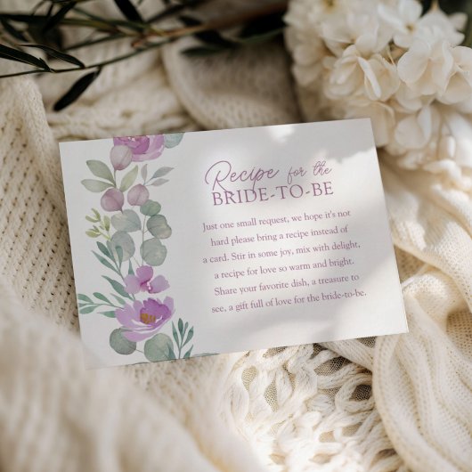 Boho Roze Recept voor de Bruid Bloemen  Informatiekaartje