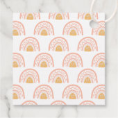 Boho roze regenboog Baby shower dank u Bedankjes Labels (Achterkant)