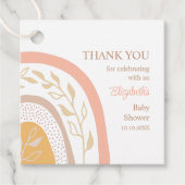 Boho roze regenboog Baby shower dank u Bedankjes Labels (Voorkant)