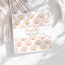 Boho roze regenboog Baby shower servetten