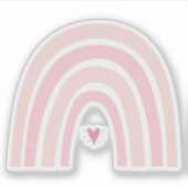 Boho roze regenboog contour Sticker (Voorkant)