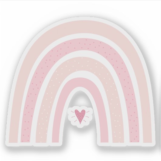 Boho roze regenboog contour Sticker (Voorkant)