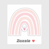 Boho roze regenboog contour Sticker (Vel)