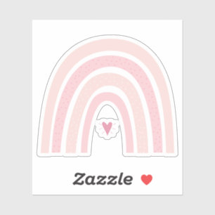 Boho roze regenboog contour Sticker