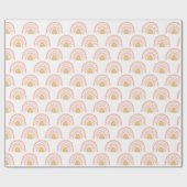 Boho roze regenboog patroon cadeaupapier (Vlak)