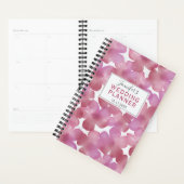 Boho Roze & Rode Bloemige Patroon Huwelijksplanner Planner (Display)