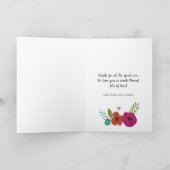 Boho roze roze moederdag tekening kaart (Binnen)