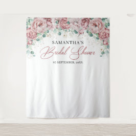 Boho roze rozen bloemengoud bruids-shower wandkleed