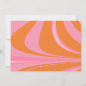 Boho Roze Sinaasappel Abstract Marmer Gepersonalis Bedankkaart (Achterkant)