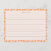 Boho Roze Sinaasappel Bloemen Vrijgezellenfeest Re Briefkaart (Achterkant)