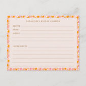 Boho Roze Sinaasappel Bloemen Vrijgezellenfeest Re Briefkaart (Voorkant)