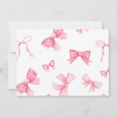 Boho Roze Strik Luierspel voor Baby Shower Kaart (Achterkant)