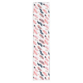 Boho Roze Veren Korte Tafelloper (Voorkant)