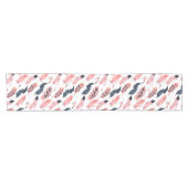 Boho Roze Veren Korte Tafelloper (Horizontaal)