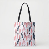 Boho Roze Veren Tote Bag (Voorkant)