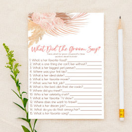 Boho roze wat de bruidegom zeggen Vrijgezellenfees Briefpapier