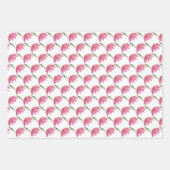 Boho Roze Waterverf Bloemen Bourgondië Wit Inpakpapier Vel (Voorkant 2)