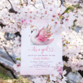 Boho Roze waterverf Bloemen Het Een Meisje baby sh Kaart