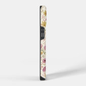 Boho Roze Waterverf Wildflower  iPhone Hoesje (Rechterkant)