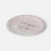 Boho Roze Waterverf Wildflower Papieren Bordje (Gekanteld)