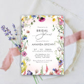 Boho Roze Wilde Bloemen Liefde in bloei Bruidsdouc Kaart