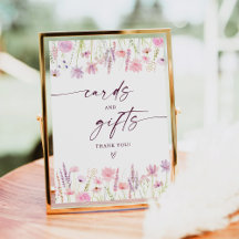 Boho Roze Wildflower Kaarten en geschenken Verjaar