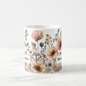 Boho Roze Wildflowers Koffiemok (Center)