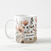  Boho Roze Wildflowers Koffiemok (Links)
