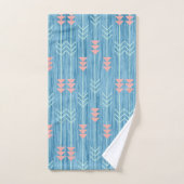 Boho Roze Wit en Blauwe Pijl Bad Handdoek (Handdoek)