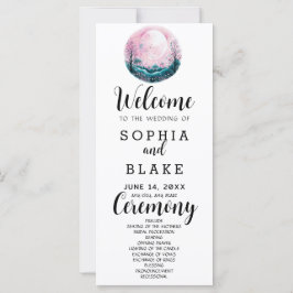 Boho Roze & Witte Volledige Maan Witte Trouwprogra