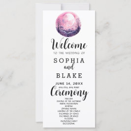 Boho Roze & Witte Volledige Maan Witte Trouwprogra